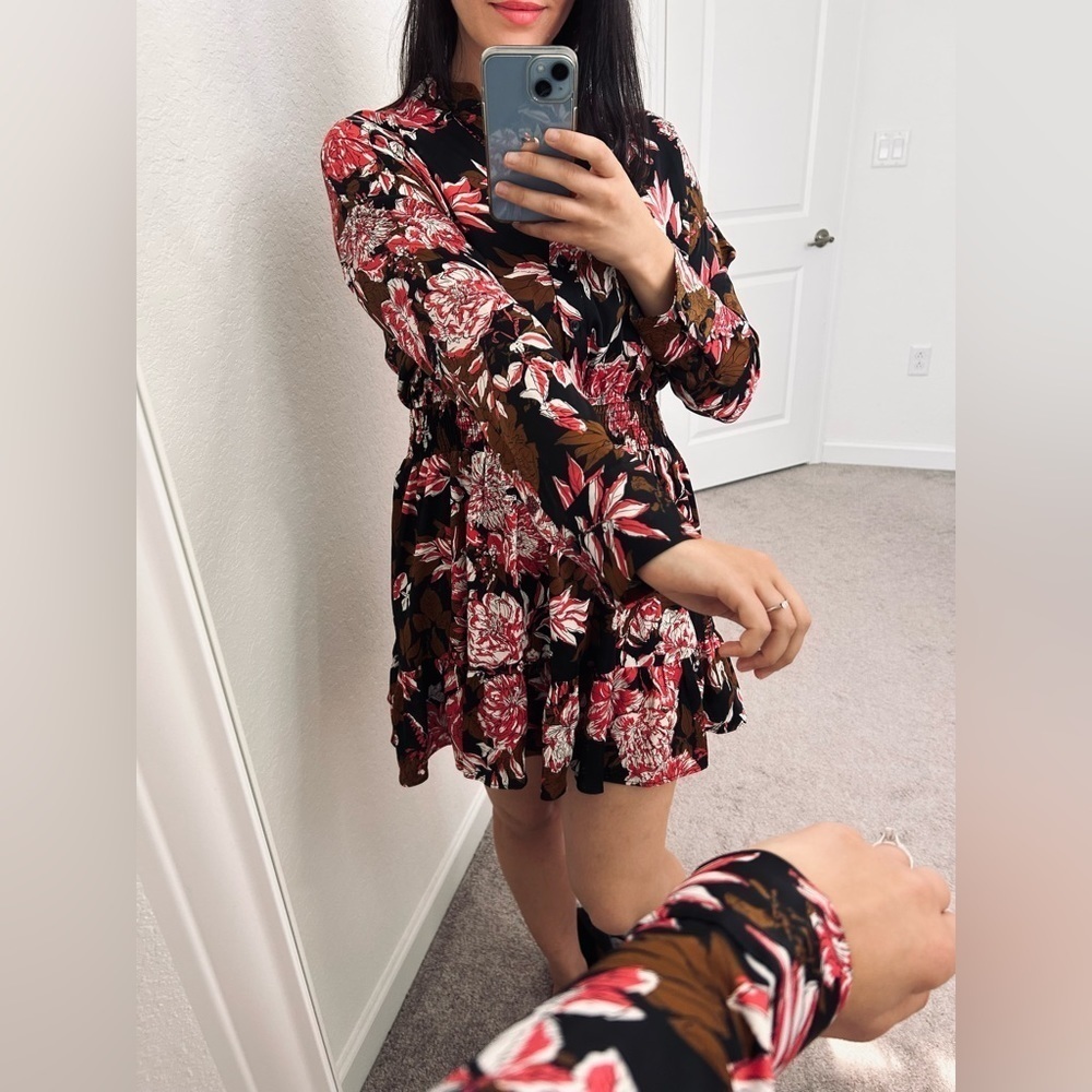 Zara Mini Floral Print Dress NWT - Picture 4 of 13